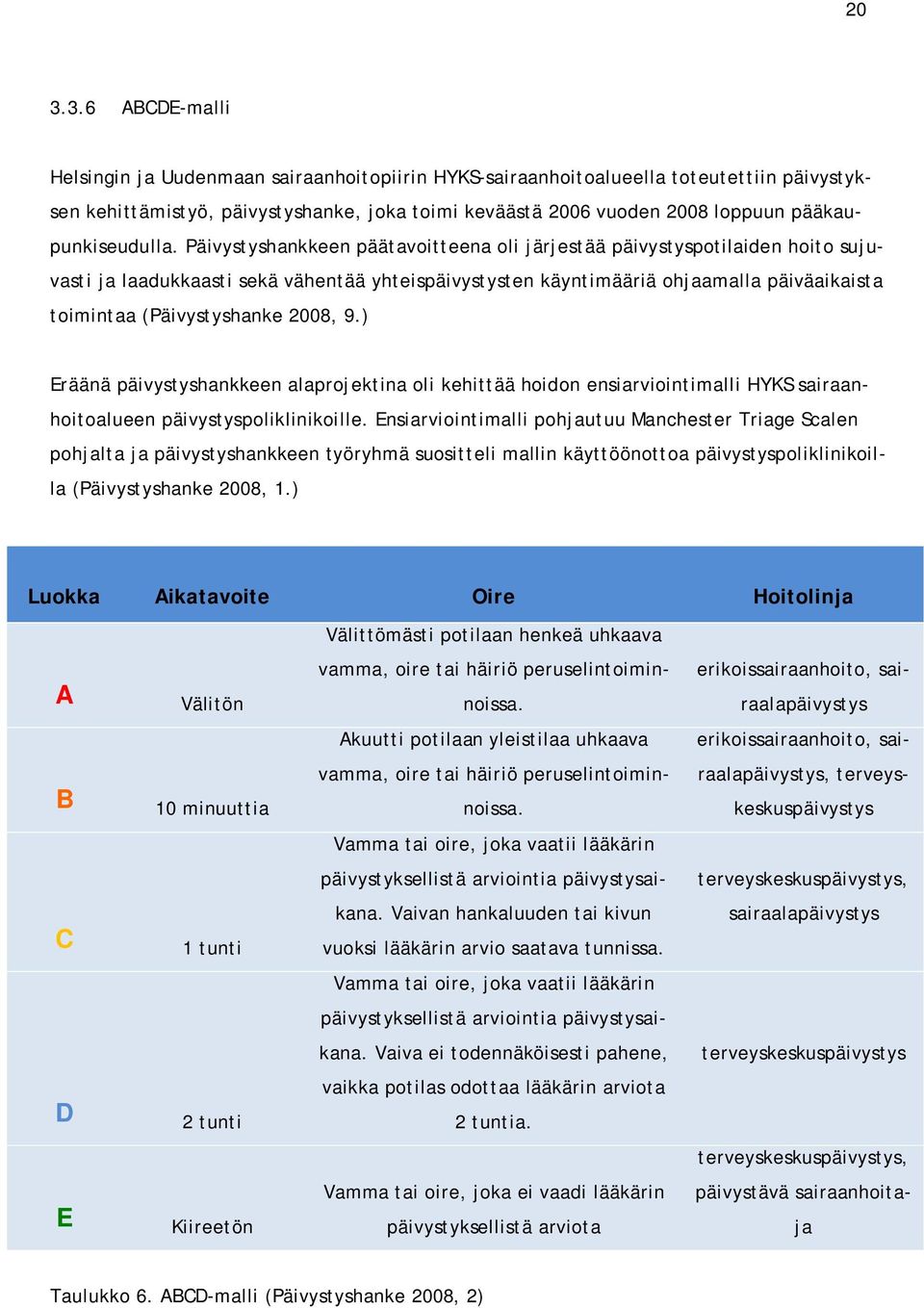 Päivystyshankkeen päätavoitteena oli järjestää päivystyspotilaiden hoito sujuvasti ja laadukkaasti sekä vähentää yhteispäivystysten käyntimääriä ohjaamalla päiväaikaista toimintaa (Päivystyshanke