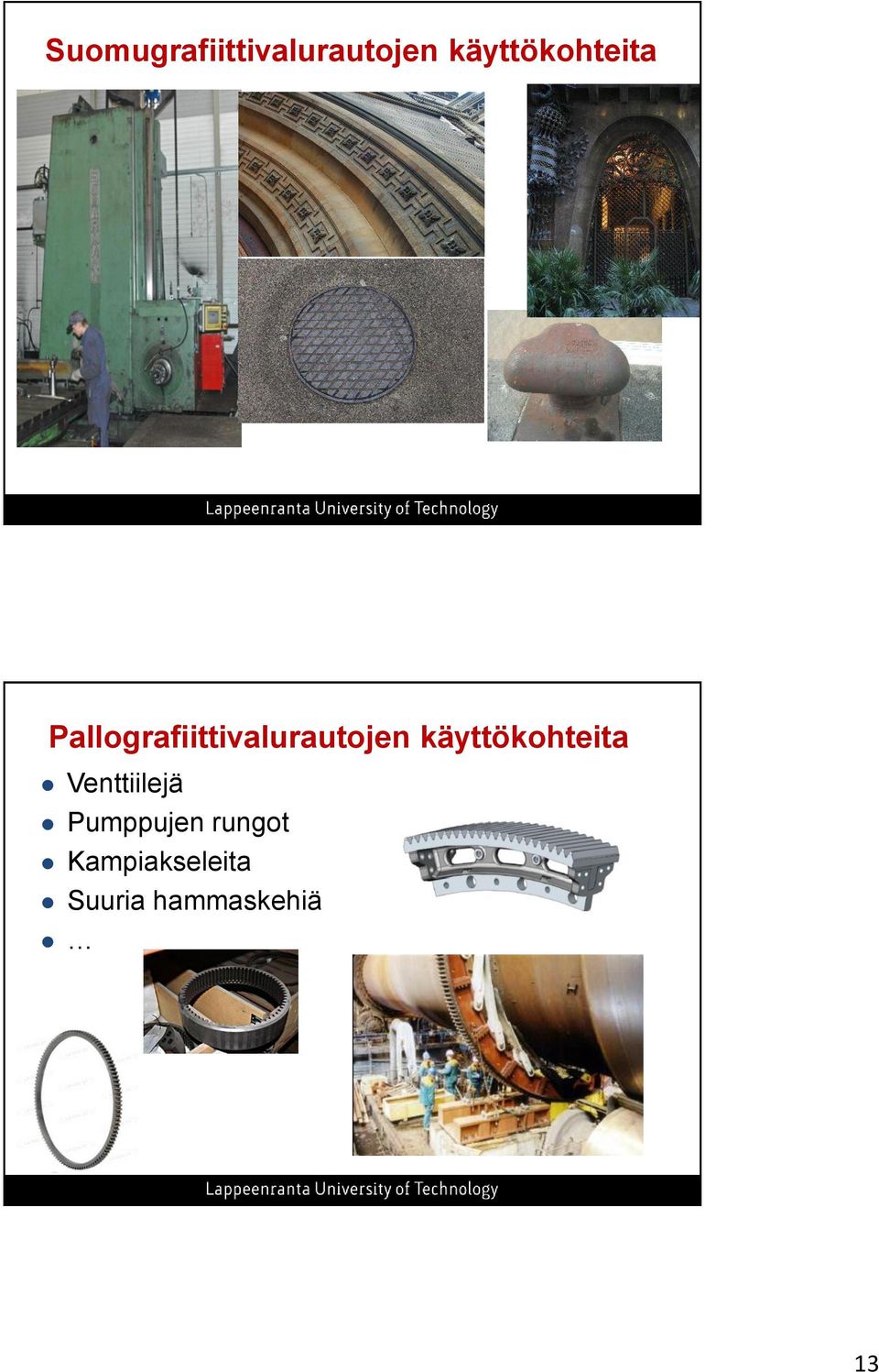 Koriste-esineet Pollarit Pallografiittivalurautojen