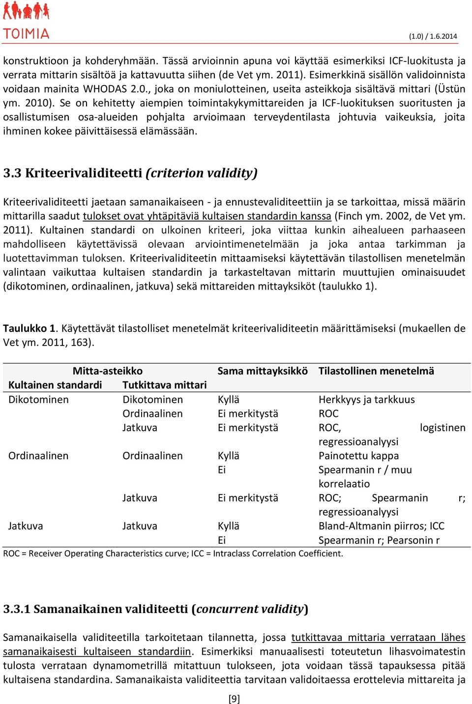 Se on kehitetty aiempien toimintakykymittareiden ja ICF-luokituksen suoritusten ja osallistumisen osa-alueiden pohjalta arvioimaan terveydentilasta johtuvia vaikeuksia, joita ihminen kokee