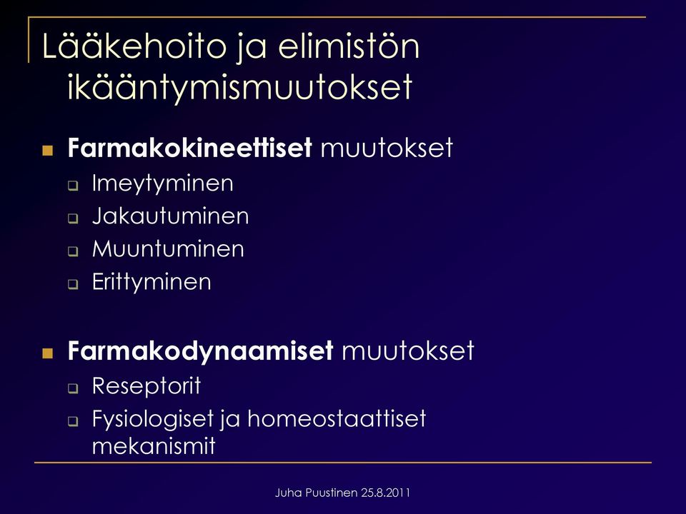 Jakautuminen Muuntuminen Erittyminen