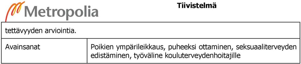 puheeksi ottaminen, seksuaaliterveyden