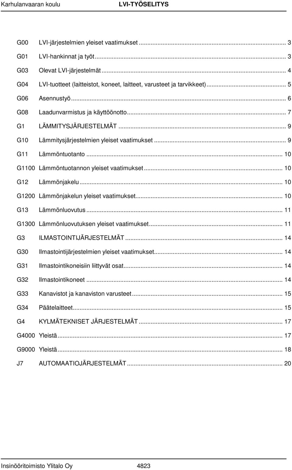 .. 10 G1100 Lämmöntuotannon yleiset vaatimukset... 10 G12 Lämmönjakelu... 10 G1200 Lämmönjakelun yleiset vaatimukset... 10 G13 Lämmönluovutus... 11 G1300 Lämmönluovutuksen yleiset vaatimukset.