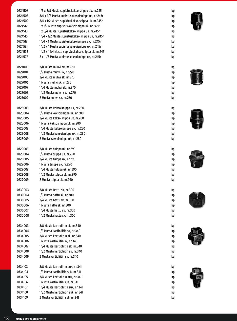 245r kpl 0724517 1 1/4 x 1 Musta supistuskaksoisnippa uk, nr.245r kpl 0724521 1 1/2 x 1 Musta supistuskaksoisnippa uk, nr.245r kpl 0724522 1 1/2 x 1 1/4 Musta supistuskaksoisnippa uk, nr.