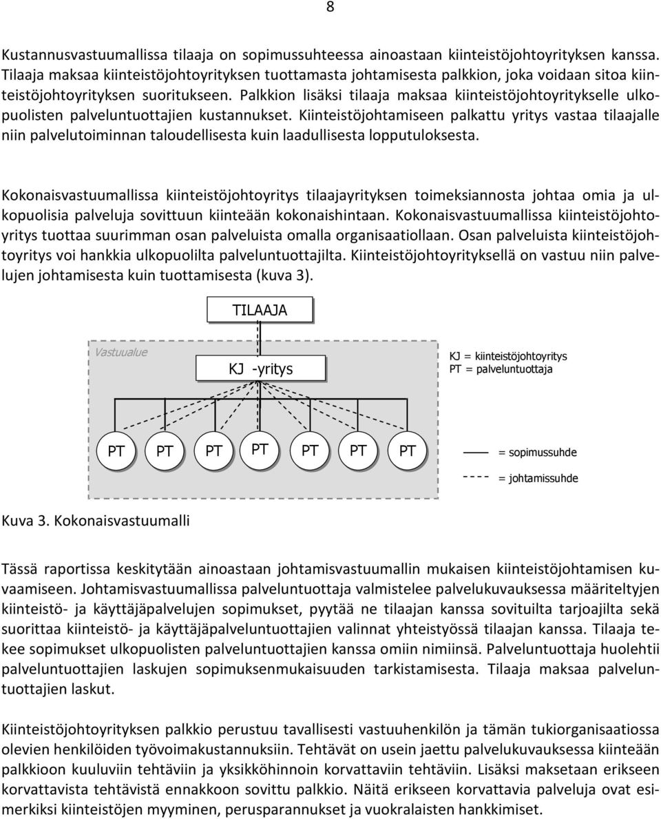 Palkkion lisäksi tilaaja maksaa kiinteistöjohtoyritykselle ulkopuolisten palveluntuottajien kustannukset.