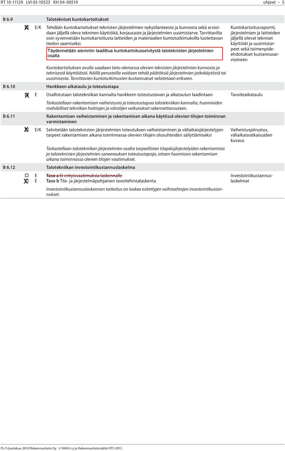 uusimistarve. Tarvittavilta osin syvennetään kuntokartoitusta laitteiden ja materiaalien kuntotutkimuksilla luotettavan tiedon saamiseksi.