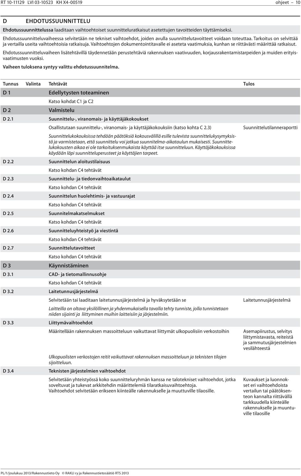 Vaihtoehtojen dokumentointitavalle ei aseteta vaatimuksia, kunhan se riittävästi määrittää ratkaisut.