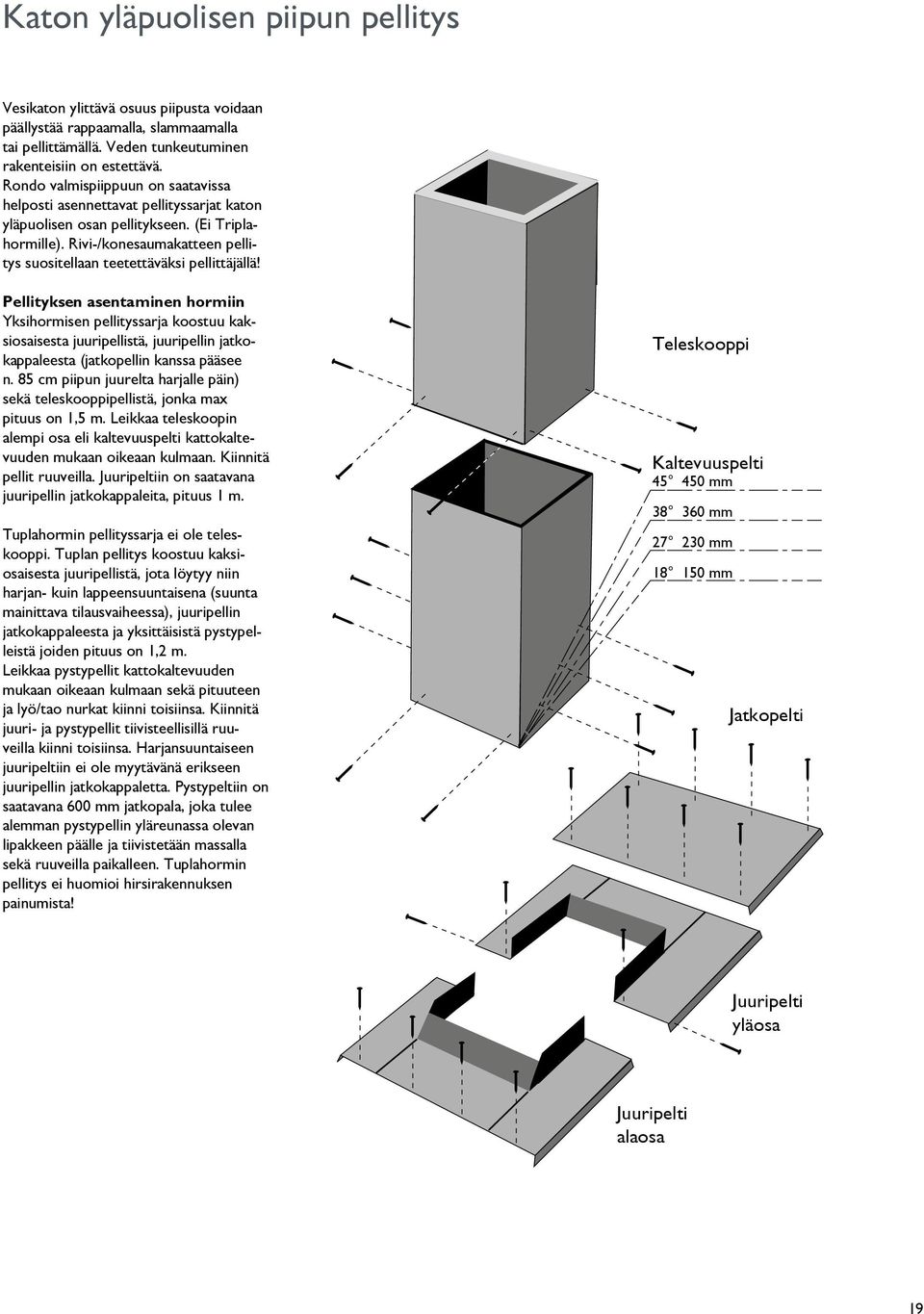 Rivi-/konesaumakatteen pellitys suositellaan teetettäväksi pellittäjällä!