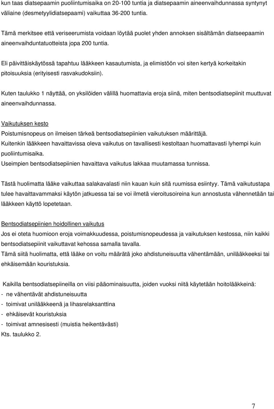 Eli päivittäiskäytössä tapahtuu lääkkeen kasautumista, ja elimistöön voi siten kertyä korkeitakin pitoisuuksia (erityisesti rasvakudoksiin).