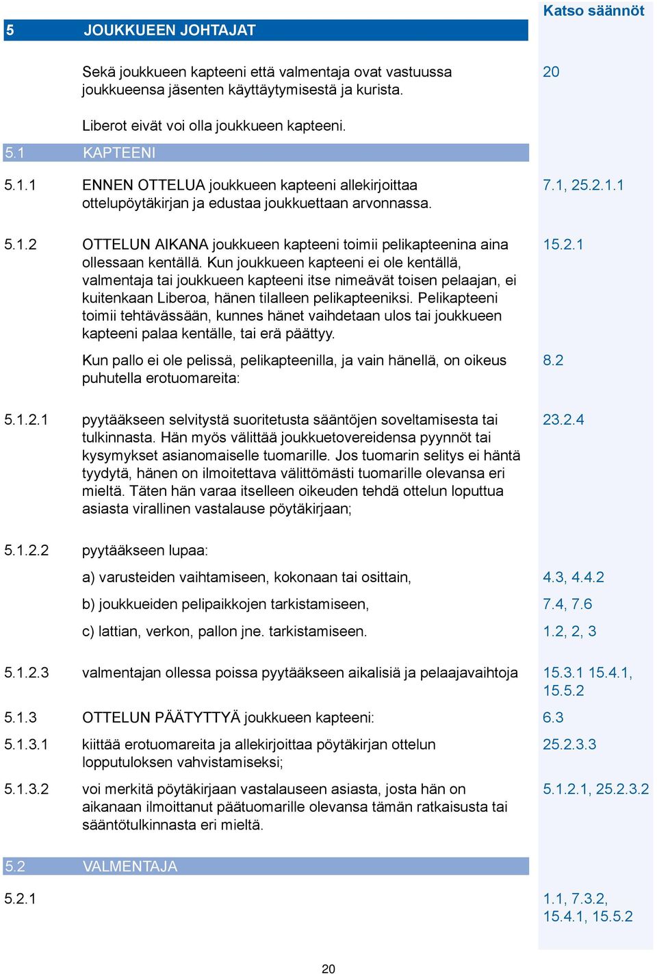 Kun joukkueen kapteeni ei ole kentällä, valmentaja tai joukkueen kapteeni itse nimeävät toisen pelaajan, ei kuitenkaan Liberoa, hänen tilalleen pelikapteeniksi.