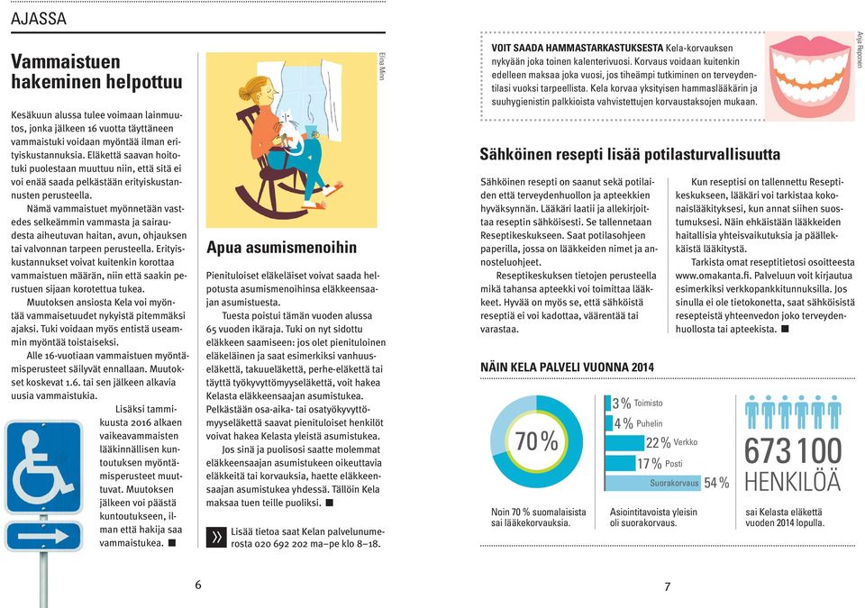 Nämä vammaistuet myönnetään vastedes selkeämmin vammasta ja sairaudesta aiheutuvan haitan, avun, ohjauksen tai valvonnan tarpeen perusteella.