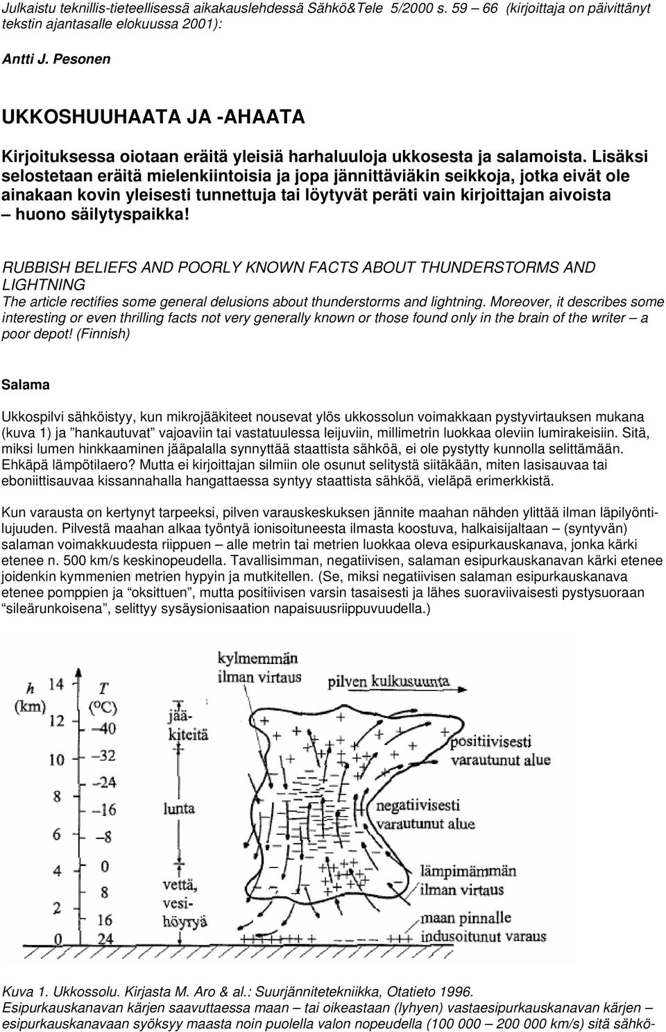 Lisäksi selostetaan eräitä mielenkiintoisia ja jopa jännittäviäkin seikkoja, jotka eivät ole ainakaan kovin yleisesti tunnettuja tai löytyvät peräti vain kirjoittajan aivoista huono säilytyspaikka!