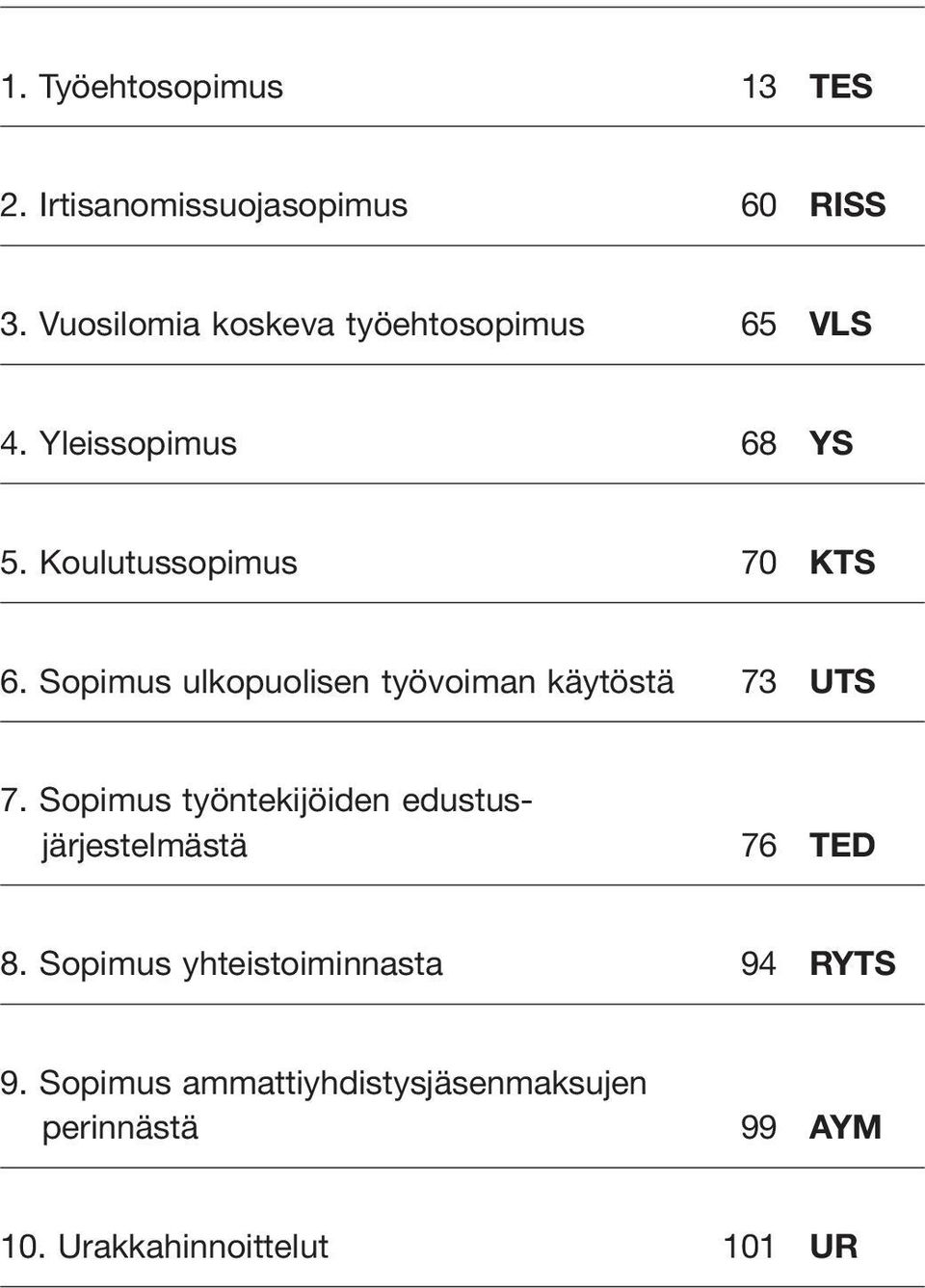 Sopimus ulkopuolisen työvoiman käytöstä 73 UTS 7.