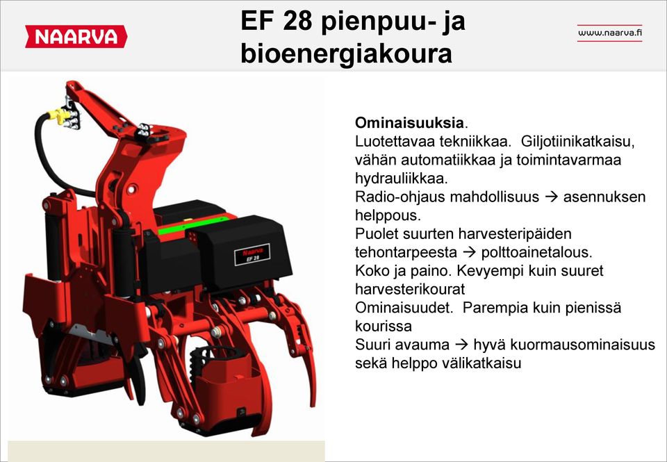 Radio-ohjaus mahdollisuus asennuksen helppous.