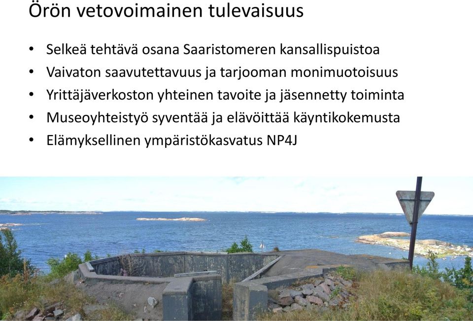 Yrittäjäverkoston yhteinen tavoite ja jäsennetty toiminta Museoyhteistyö