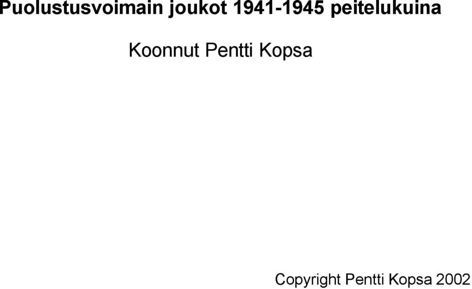 Koonnut Pentti Kopsa