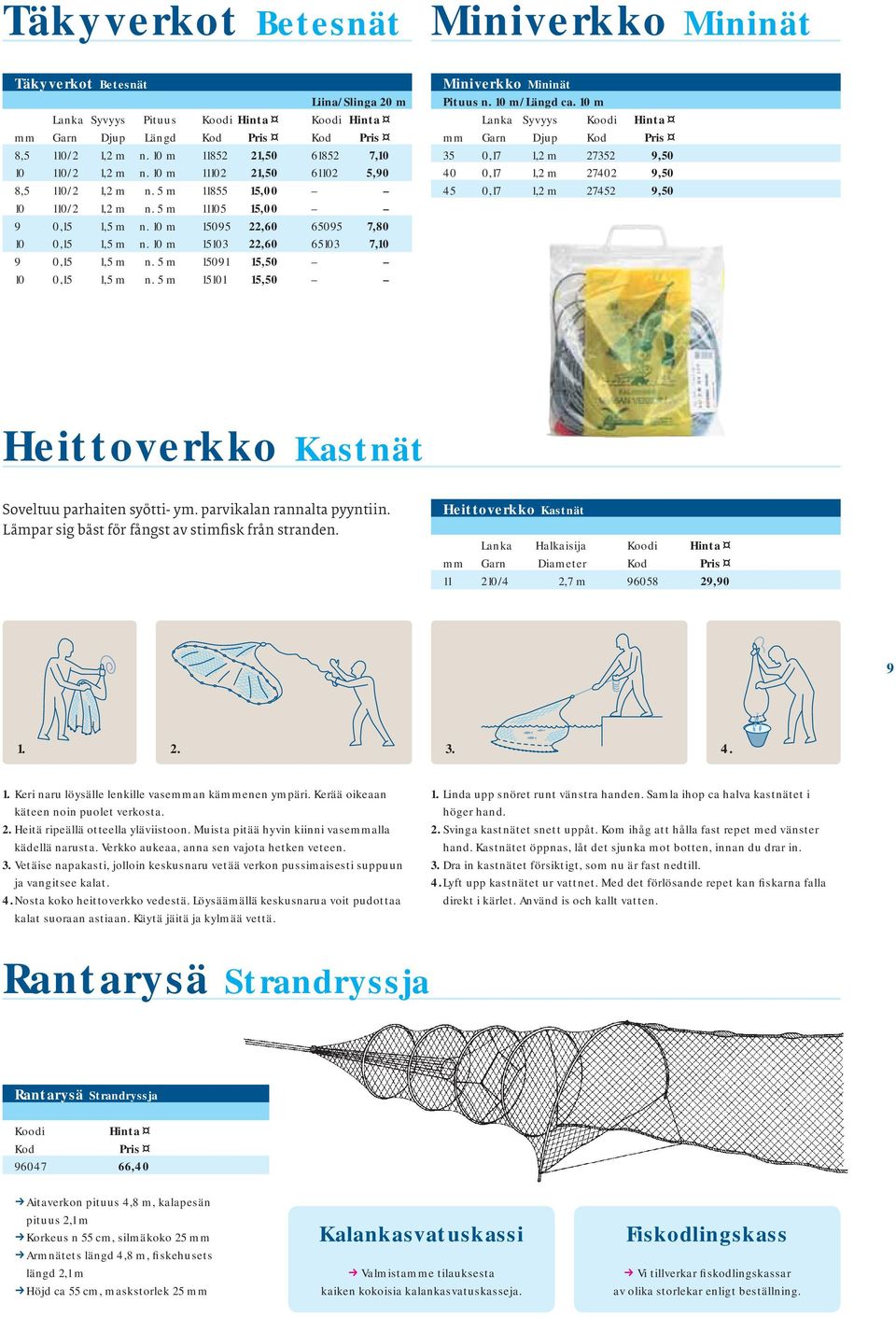 10 m 15095 22,60 65095 7,80 10 0,15 1,5 m n. 10 m 15103 22,60 65103 7,10 9 0,15 1,5 m n. 5 m 15091 15,50 10 0,15 1,5 m n. 5 m 15101 15,50 Miniverkko Mininät Miniverkko Mininät Pituus n. 10 m/längd ca.