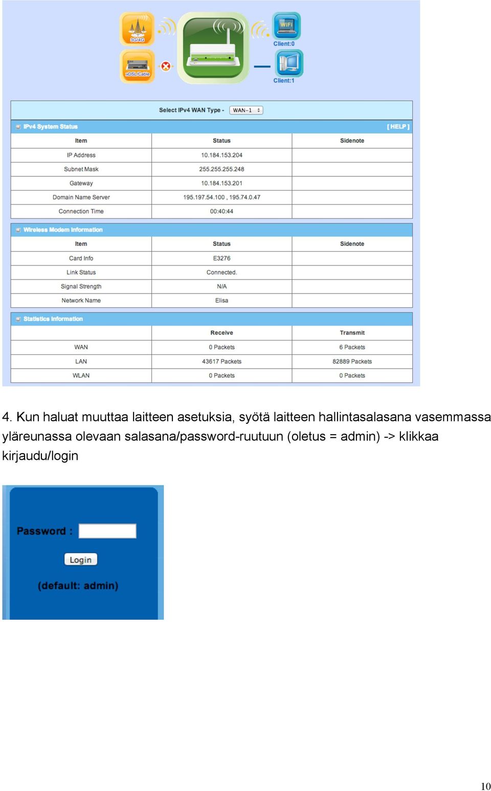yläreunassa olevaan