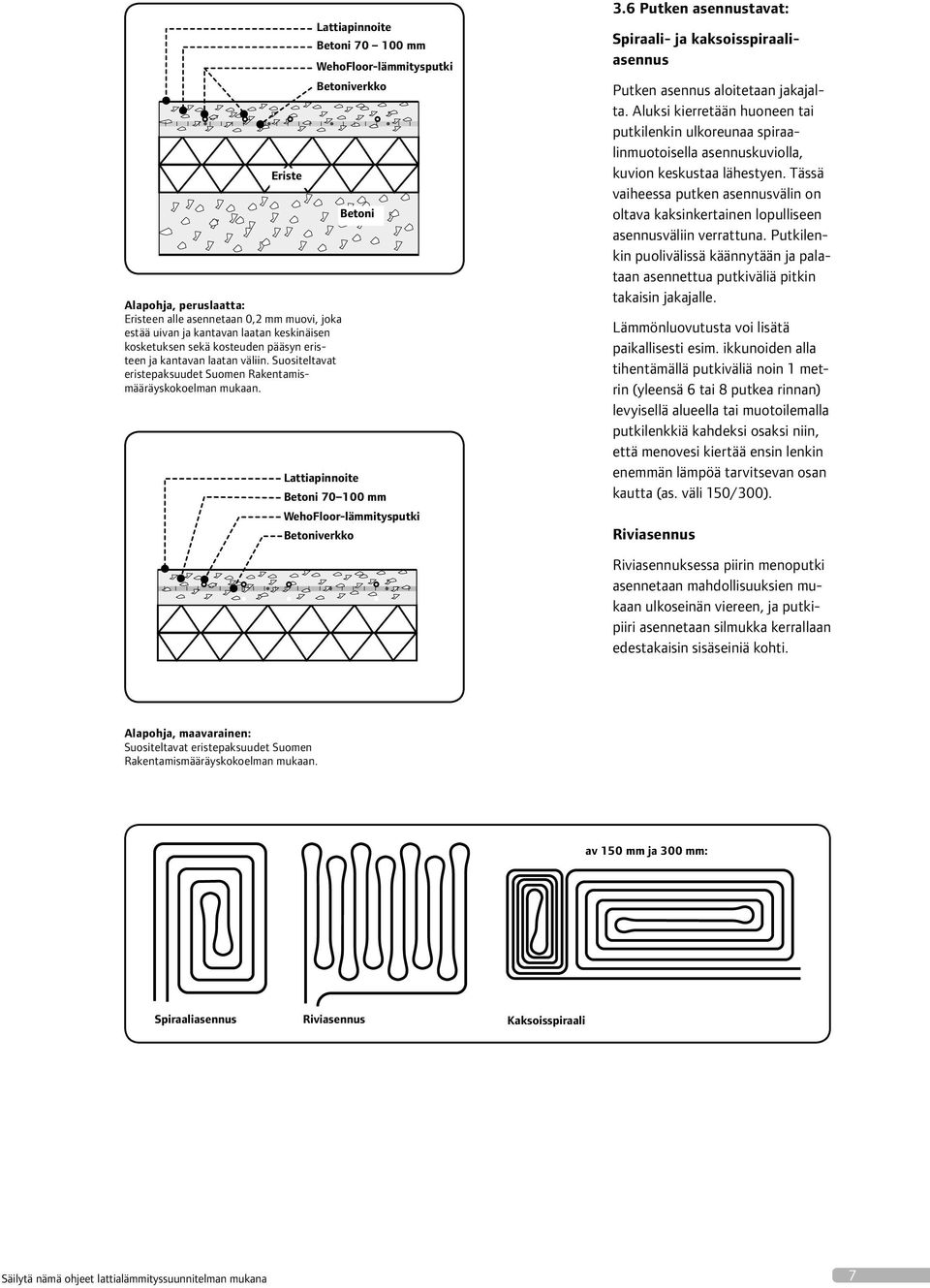 Lattiapinnoite Betoni 70 100 mm WehoFloor-lämmitysputki Betoniverkko Betoni Lattiapinnoite Betoni 70 100 mm WehoFloor-lämmitysputki Betoniverkko 3.