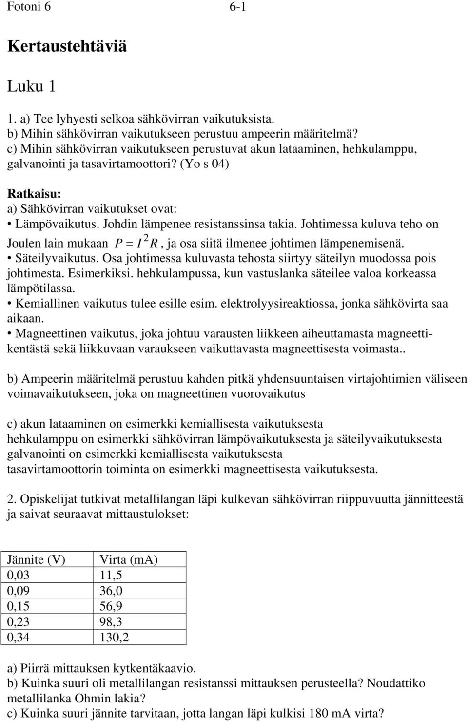 Johdin lämpenee resistanssinsa takia. Johtimessa kuluva teho on Joulen lain mukaan P I, ja osa siitä ilmenee johtimen lämpenemisenä. Säteilyvaikutus.