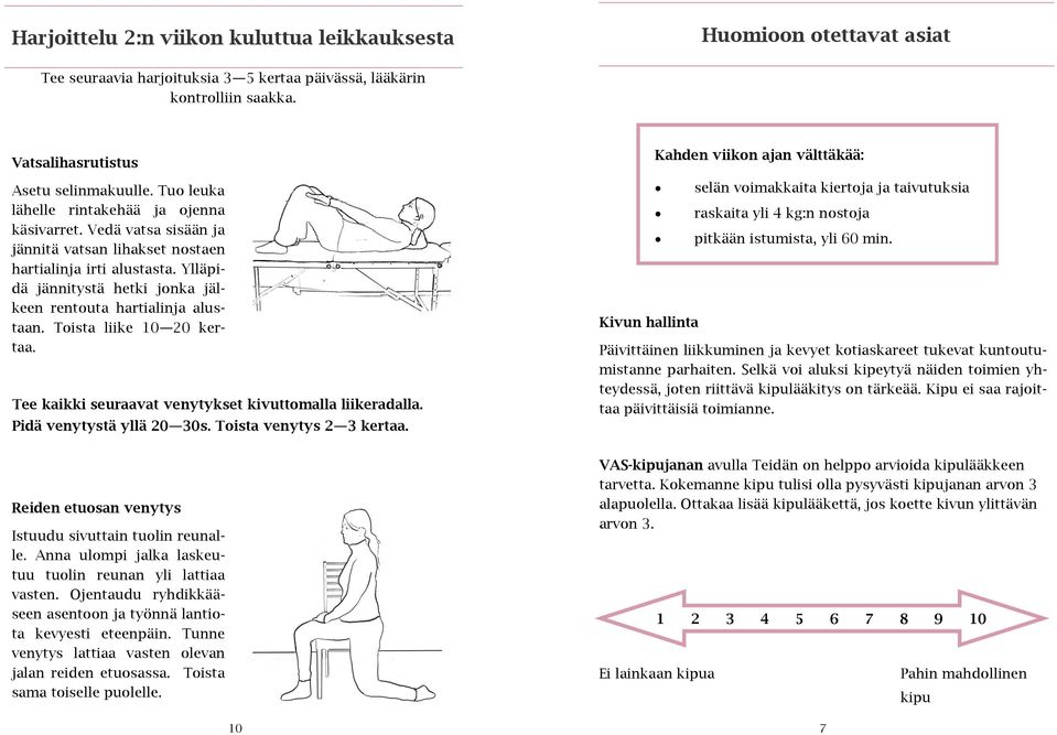 Ylläpidä jännitystä hetki jonka jälkeen rentouta hartialinja alustaan. Toista liike 10 20 kertaa. Tee kaikki seuraavat venytykset kivuttomalla liikeradalla. Pidä venytystä yllä 20 30s.