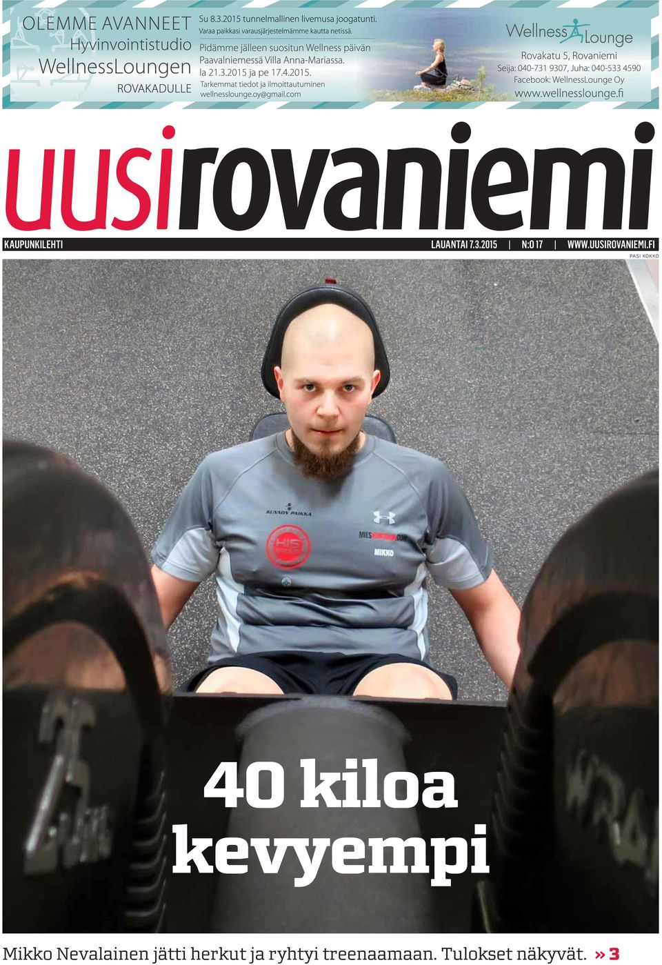 FI PASI KOKKO 40 kiloa kevyempi Mikko