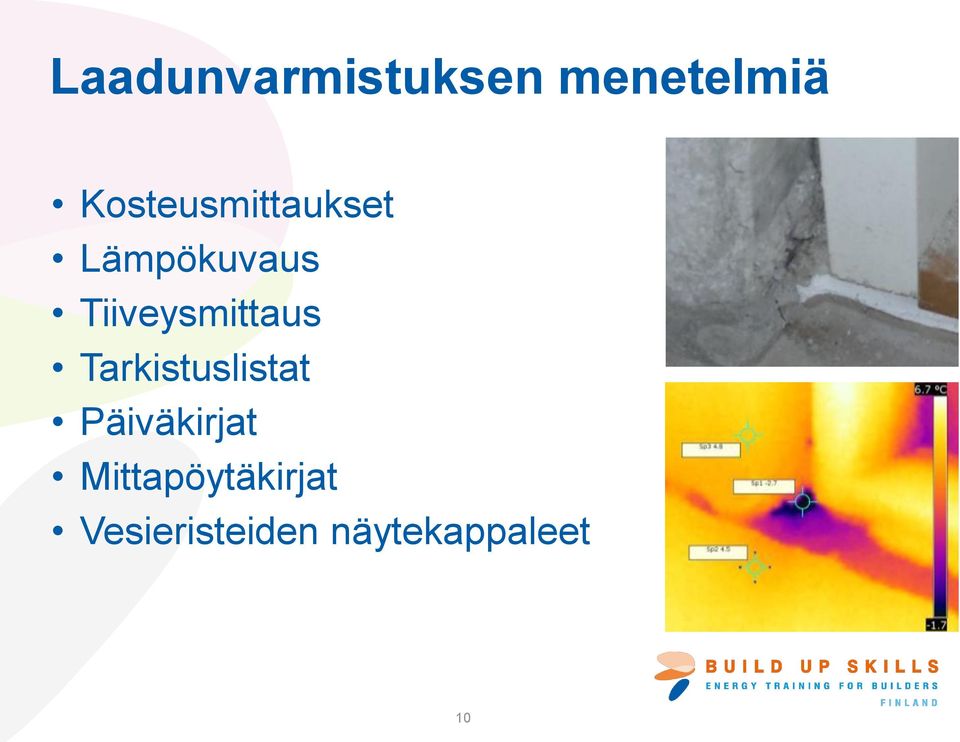 Tiiveysmittaus Tarkistuslistat