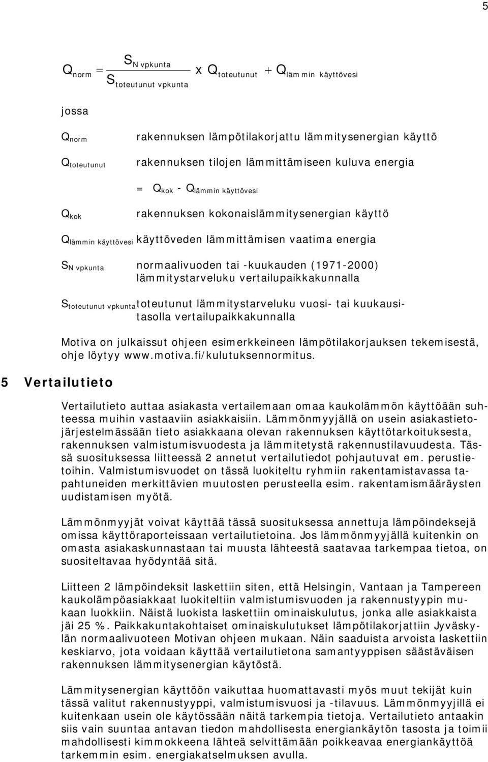 tai -kuukauden (1971-2000) lämmitystarveluku vertailupaikkakunnalla S toteutunut vpkunta toteutunut lämmitystarveluku vuosi- tai kuukausitasolla vertailupaikkakunnalla Motiva on julkaissut ohjeen