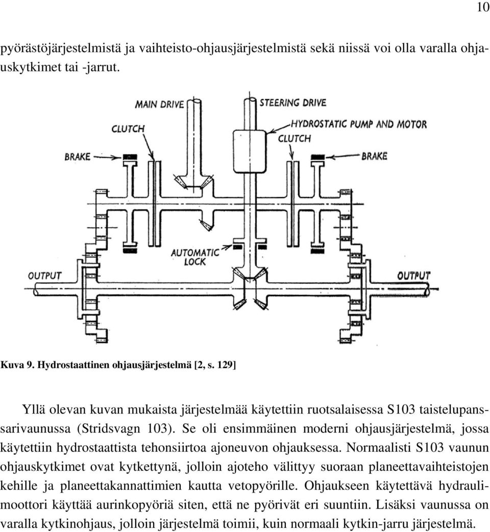 Se oli ensimmäinen moderni ohjausjärjestelmä, jossa käytettiin hydrostaattista tehonsiirtoa ajoneuvon ohjauksessa.