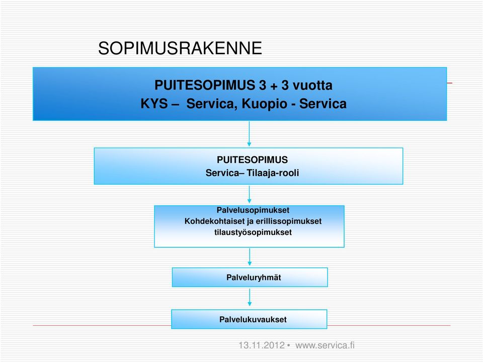 Palvelusopimukset Kohdekohtaiset ja erillissopimukset