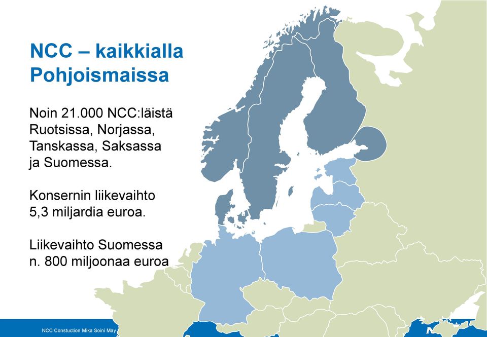 ja Suomessa. Konsernin liikevaihto 5,3 miljardia euroa.