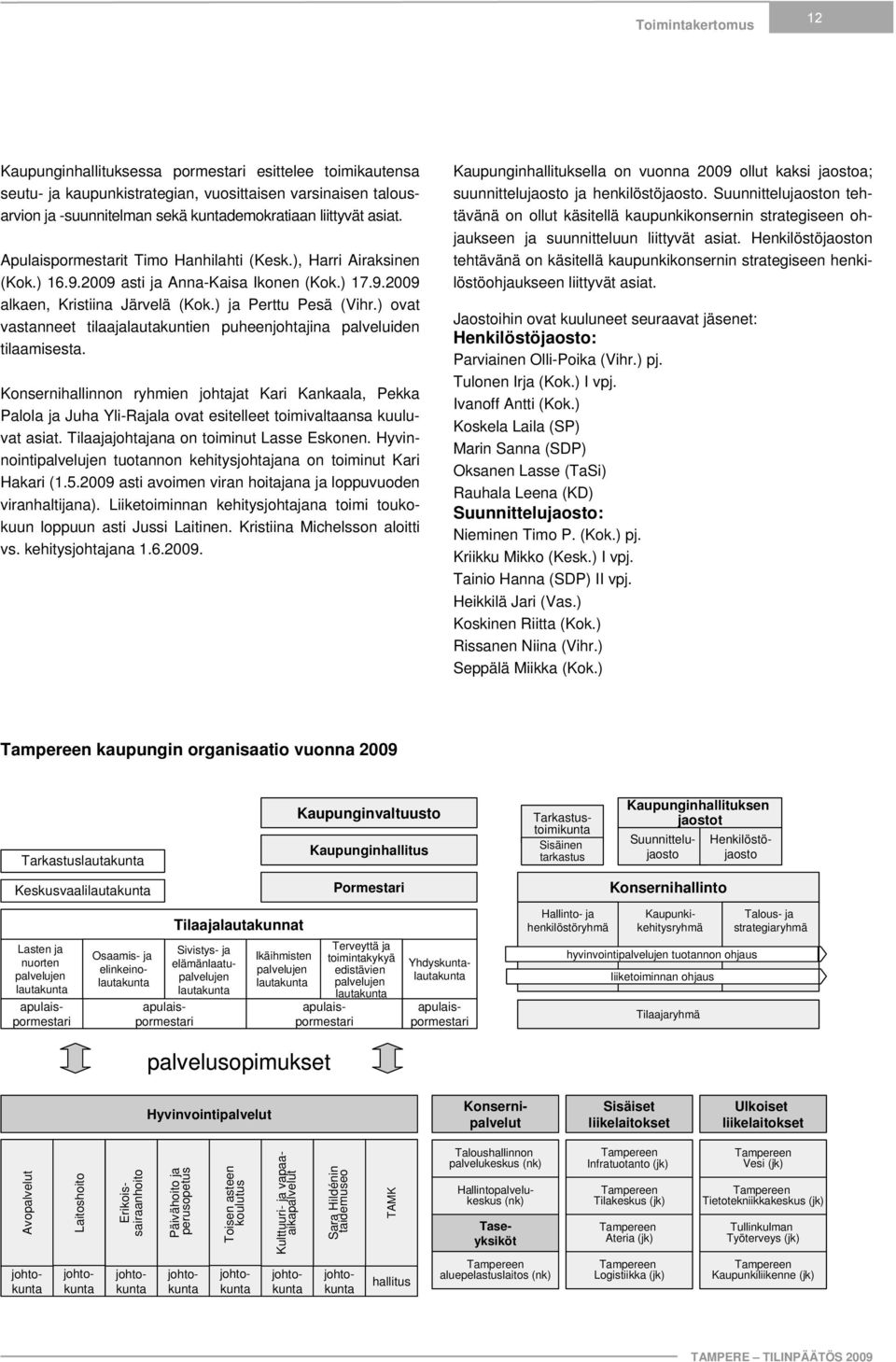 ) ovat vastanneet tilaajalautakuntien puheenjohtajina palveluiden tilaamisesta.