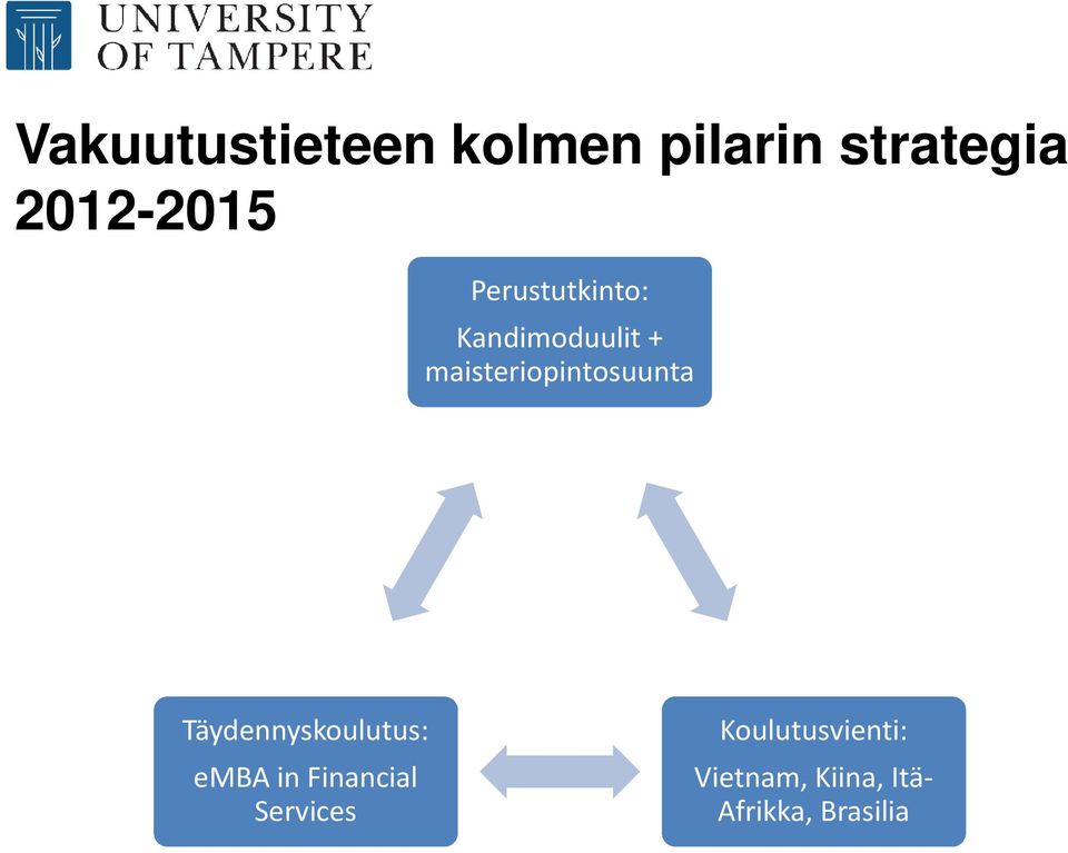 maisteriopintosuunta Täydennyskoulutus: embain