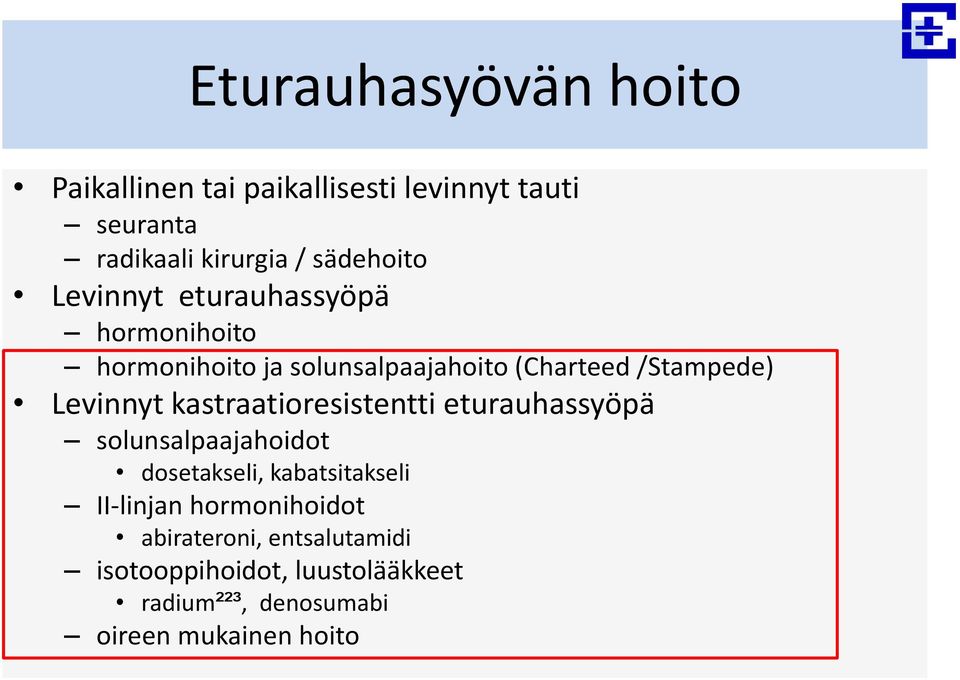 Levinnyt kastraatioresistentti eturauhassyöpä solunsalpaajahoidot dosetakseli, kabatsitakseli II-linjan