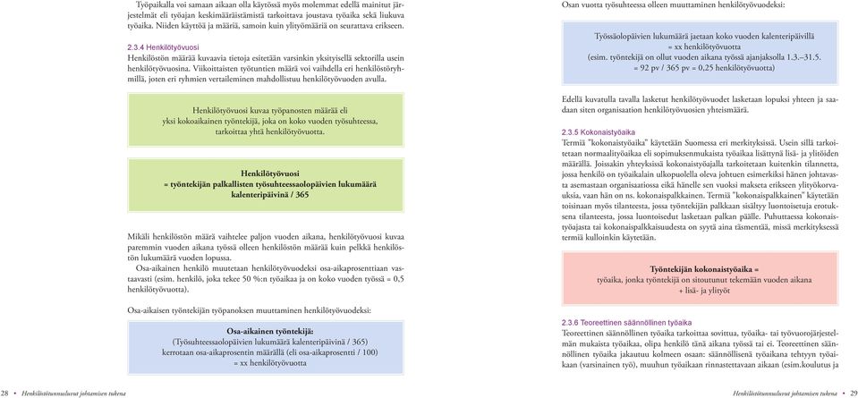 4 Henkilötyövuosi Henkilöstön määrää kuvaavia tietoja esitetään varsinkin yksityisellä sektorilla usein henkilötyövuosina.