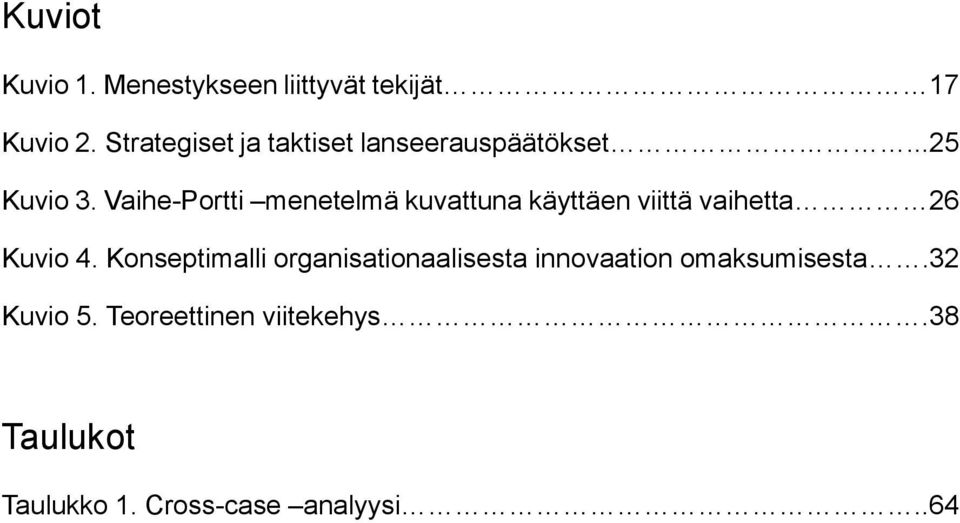 Vaihe-Portti menetelmä kuvattuna käyttäen viittä vaihetta 26 Kuvio 4.