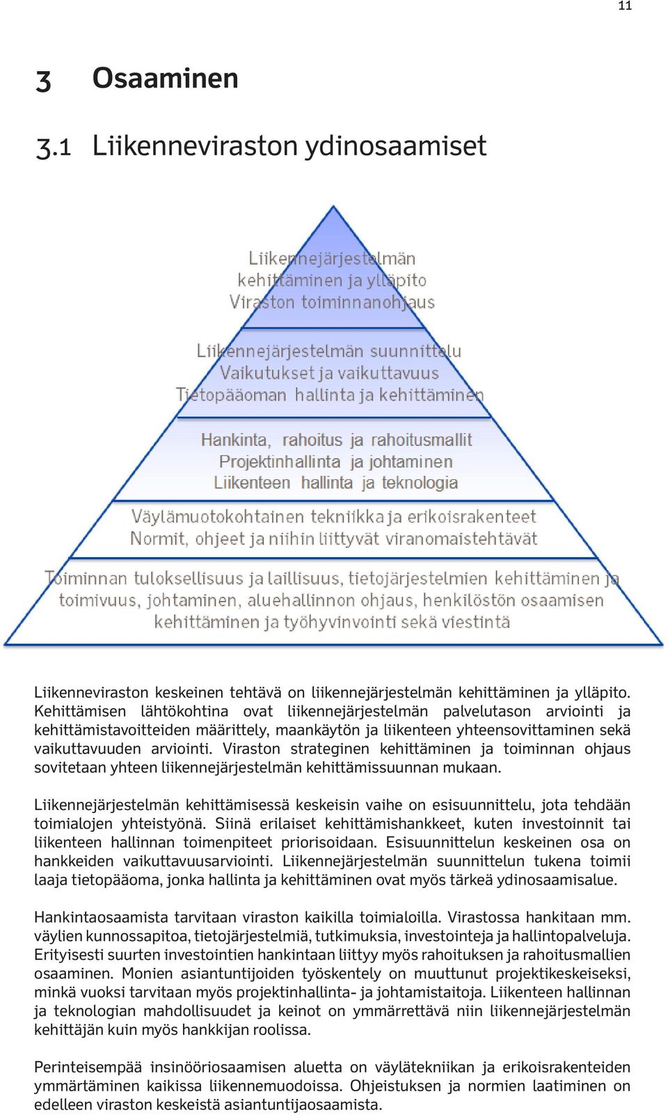 Viraston strateginen kehittäminen ja toiminnan ohjaus sovitetaan yhteen liikennejärjestelmän kehittämissuunnan mukaan.