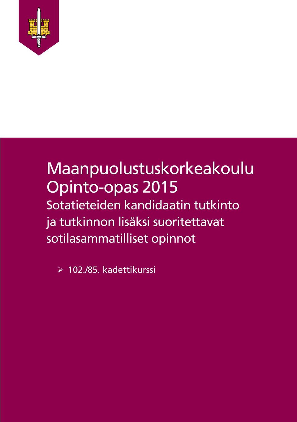 ja tutkinnon lisäksi suoritettavat