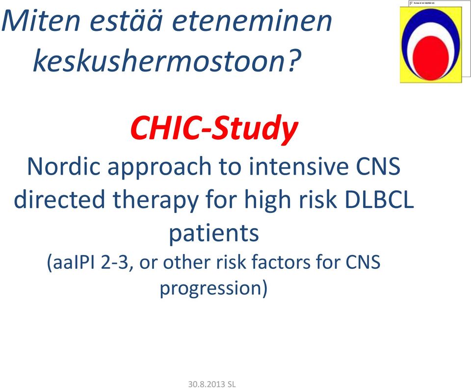 directed therapy for high risk DLBCL patients