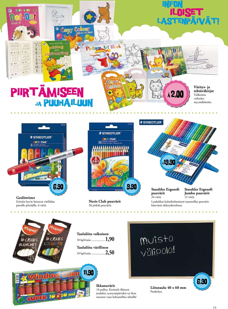 Staedtler Ergosoft puuvärit 24 väriä. Staedtler Ergosoft Jumbo puuvärit 12 väriä.