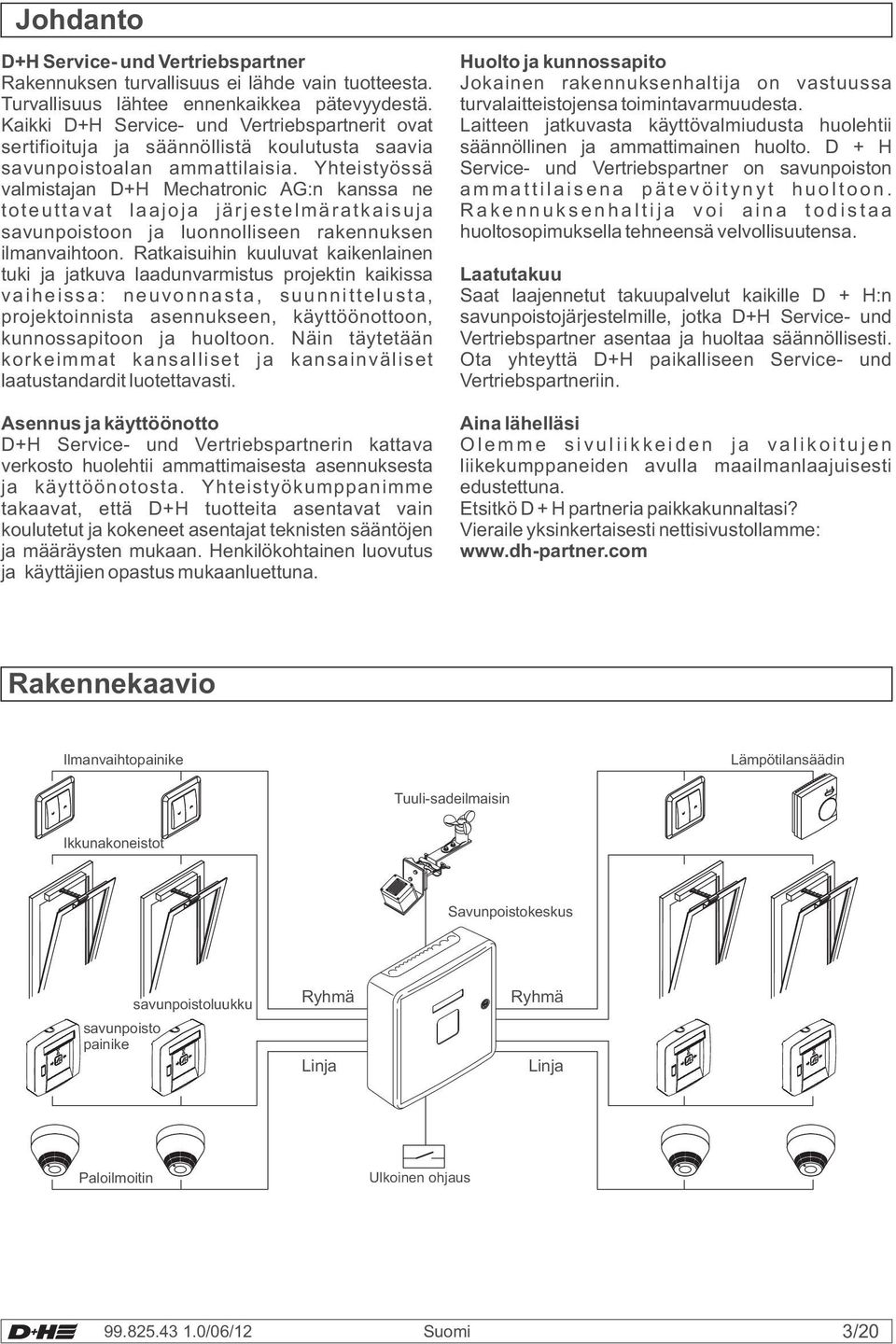 Yhteistyössä valmistajan D+H Mechatronic AG:n kanssa ne toteuttavat laajoja järjestelmäratkaisuja savunpoistoon ja luonnolliseen rakennuksen ilmanvaihtoon.