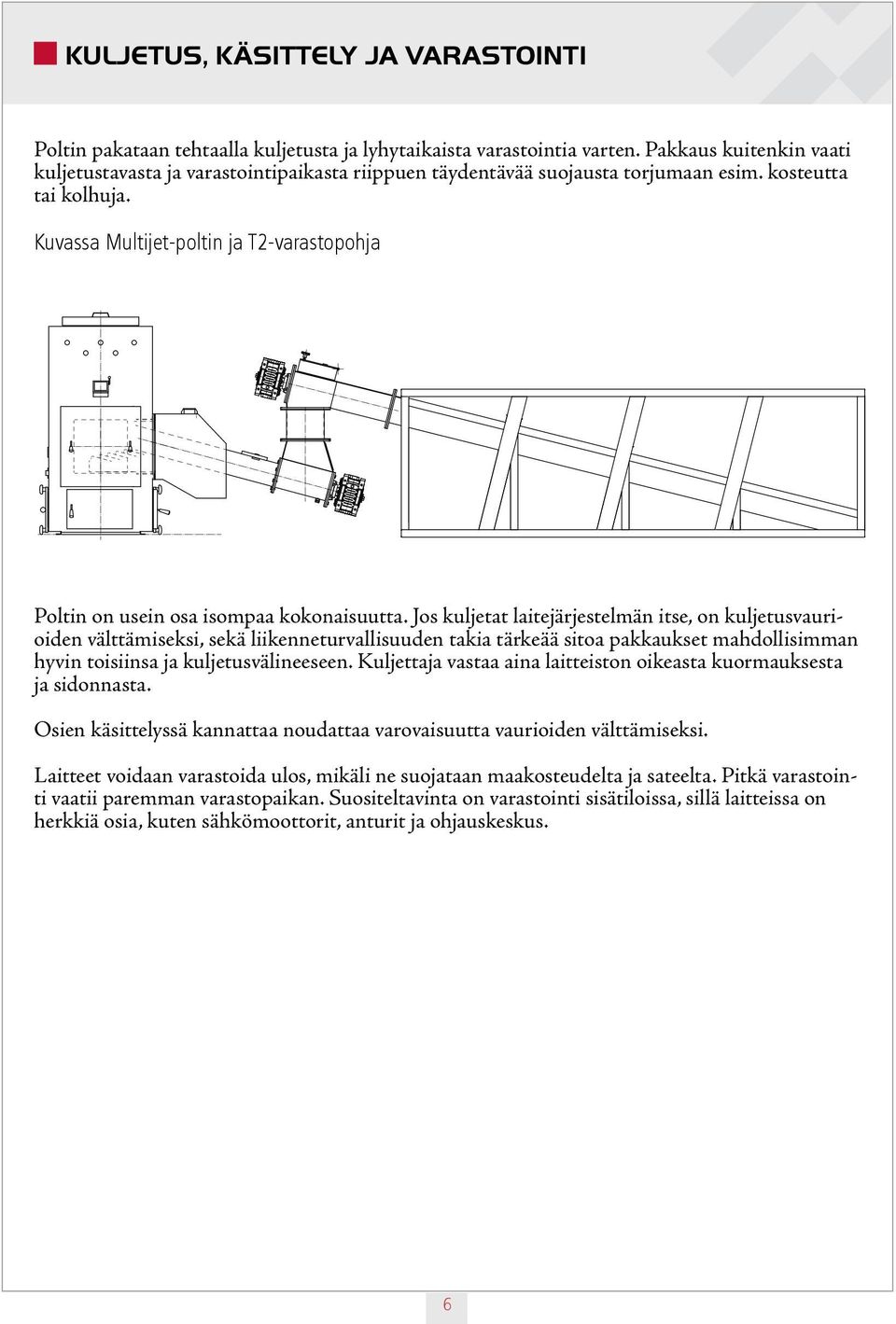 Kuvassa Multijet-poltin ja T-varastopohja Poltin on usein osa isompaa kokonaisuutta.