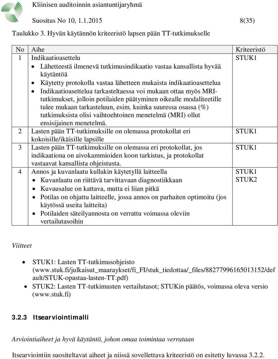 vastaa lähetteen mukaista indikaatioasettelua Indikaatioasettelua tarkasteltaessa voi mukaan ottaa myös MRItutkimukset, jolloin potilaiden päätyminen oikealle modaliteetille tulee mukaan