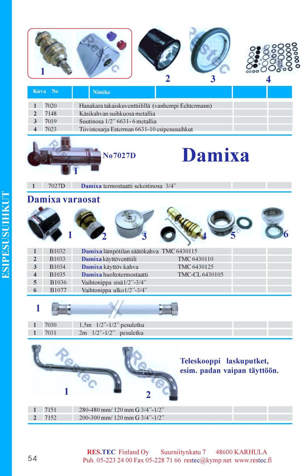 käyttöventtiili TMC 00 B0 Damixa käyttöv.