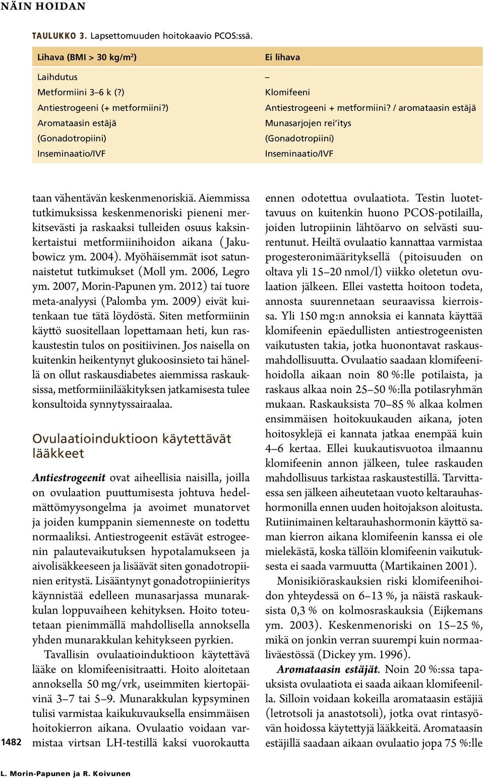 Aiemmissa tutkimuksissa keskenmenoriski pieneni merkitsevästi ja raskaaksi tulleiden osuus kaksinkertaistui metformiinihoidon aikana ( Jakubowicz ym. 2004).