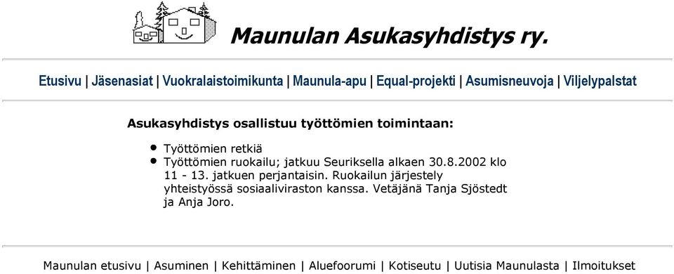 2002 klo 11-13. jatkuen perjantaisin.