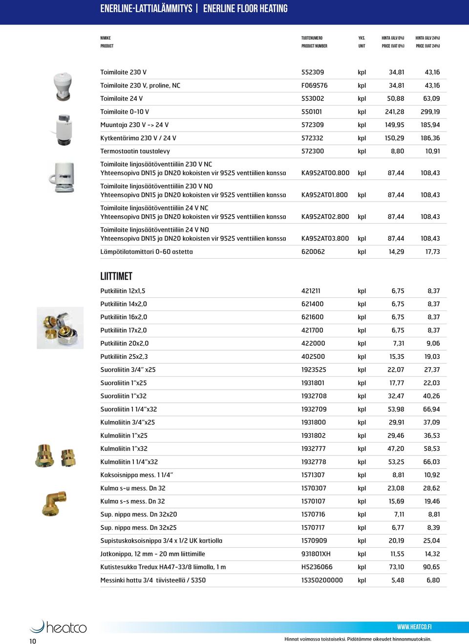 linjasäätöventtiiliin 230 V NC Yhteensopiva DN15 ja DN20 kokoisten vir 9525 venttiilien kanssa KA952AT00.