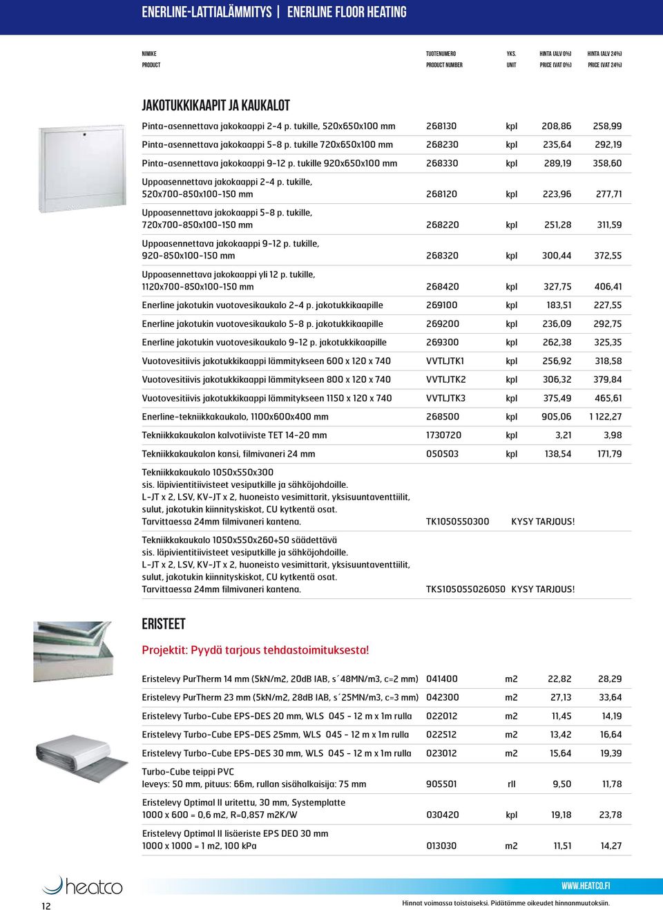 tukille, 520x700-850x100-150 mm 268120 kpl 223,96 277,71 Uppoasennettava jakokaappi 5-8 p. tukille, 720x700-850x100-150 mm 268220 kpl 251,28 311,59 Uppoasennettava jakokaappi 9-12 p.