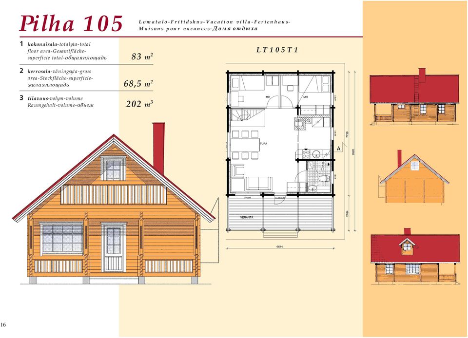 area-gesamtflächesuperficie total-j,ofz gkjoflm 83 m 2 LT105T1 2