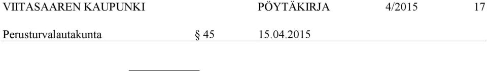 PÖYTÄKIRJA 4/2015