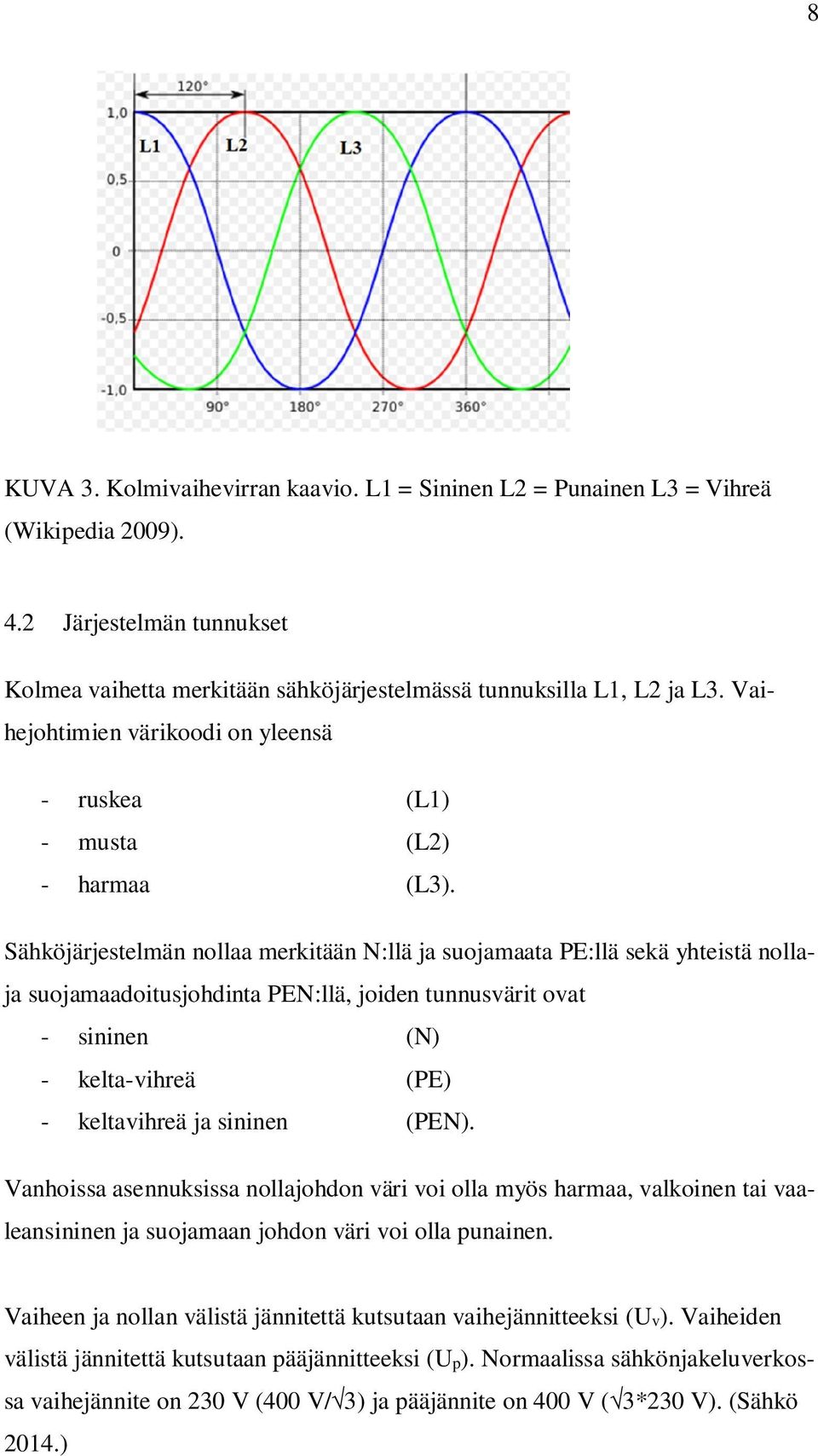 Sähköjärjestelmän nollaa merkitään N:llä ja suojamaata PE:llä sekä yhteistä nollaja suojamaadoitusjohdinta PEN:llä, joiden tunnusvärit ovat - sininen (N) - kelta-vihreä (PE) - keltavihreä ja sininen